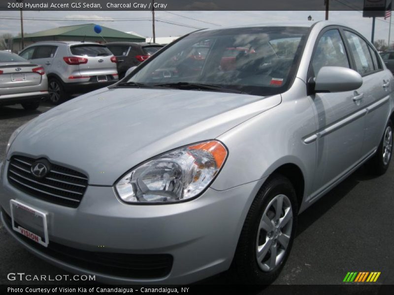 Charcoal Gray / Gray 2008 Hyundai Accent GLS Sedan