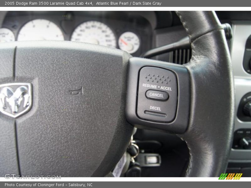 Atlantic Blue Pearl / Dark Slate Gray 2005 Dodge Ram 3500 Laramie Quad Cab 4x4