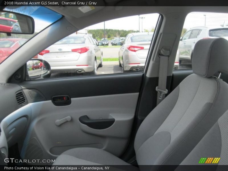 Charcoal Gray / Gray 2008 Hyundai Accent GLS Sedan