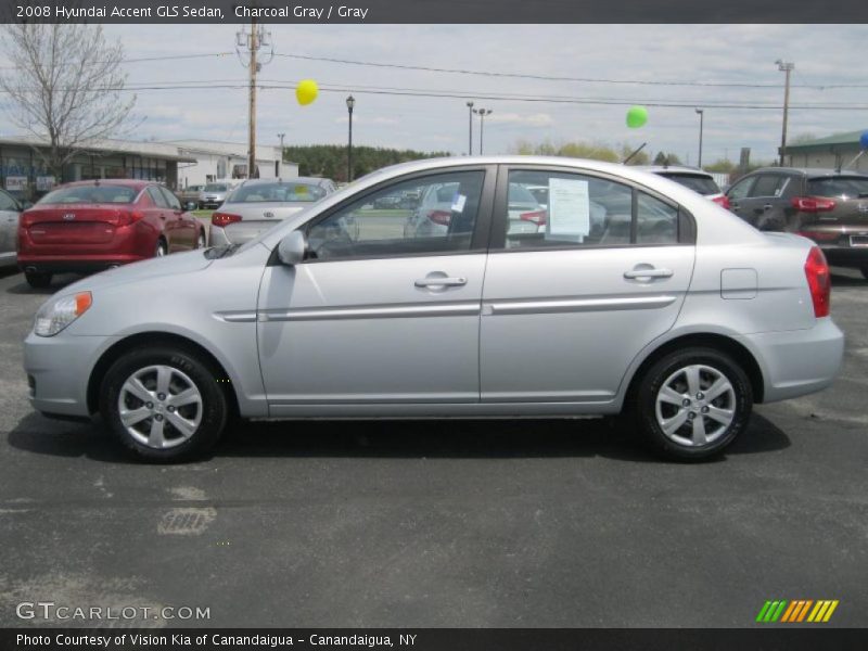 Charcoal Gray / Gray 2008 Hyundai Accent GLS Sedan