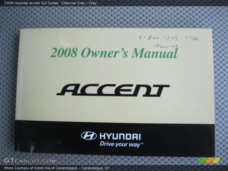 Charcoal Gray / Gray 2008 Hyundai Accent GLS Sedan