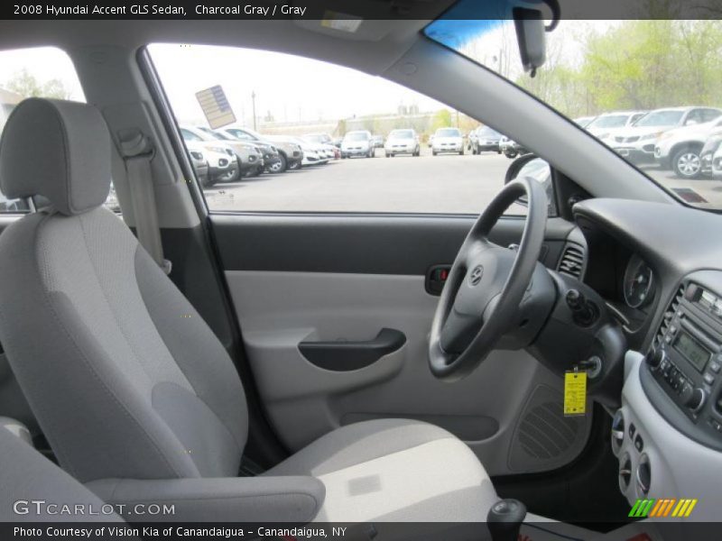 Charcoal Gray / Gray 2008 Hyundai Accent GLS Sedan