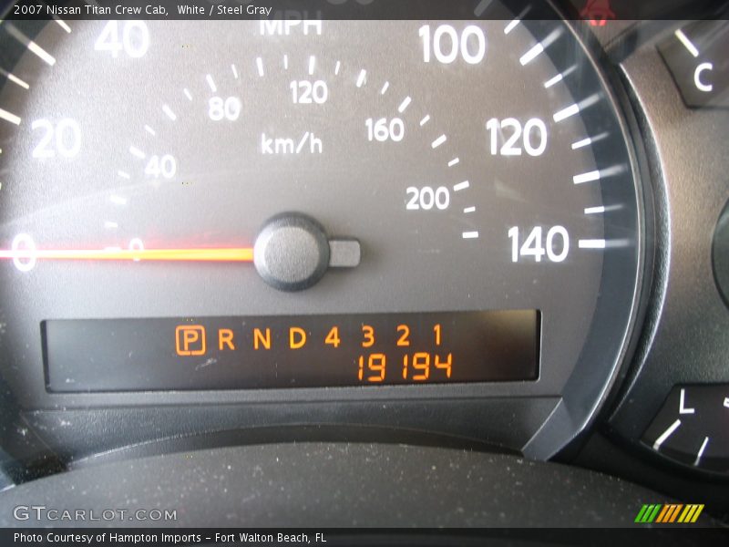 White / Steel Gray 2007 Nissan Titan Crew Cab