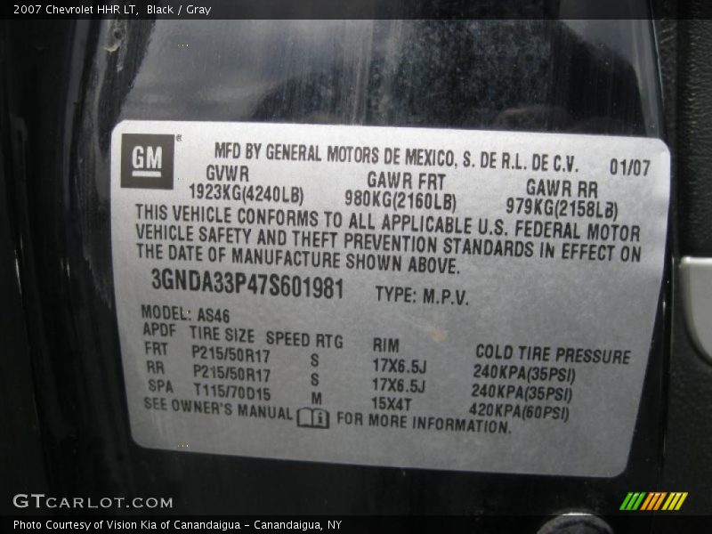 Black / Gray 2007 Chevrolet HHR LT