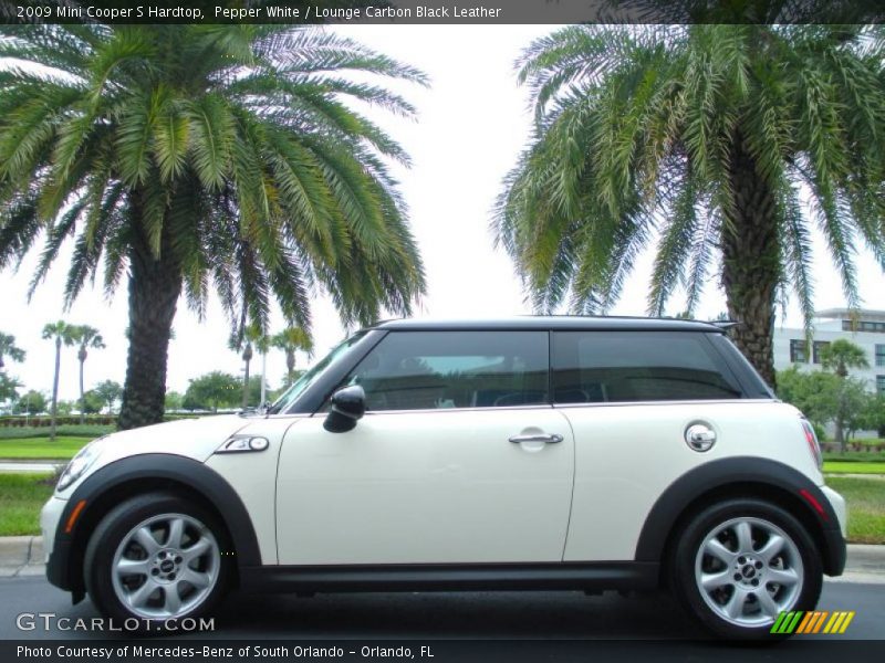 Pepper White / Lounge Carbon Black Leather 2009 Mini Cooper S Hardtop