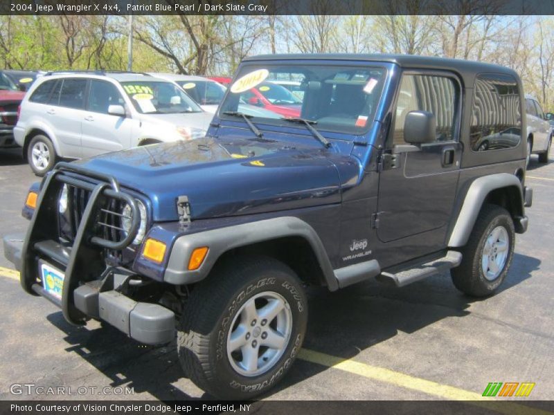 Patriot Blue Pearl / Dark Slate Gray 2004 Jeep Wrangler X 4x4