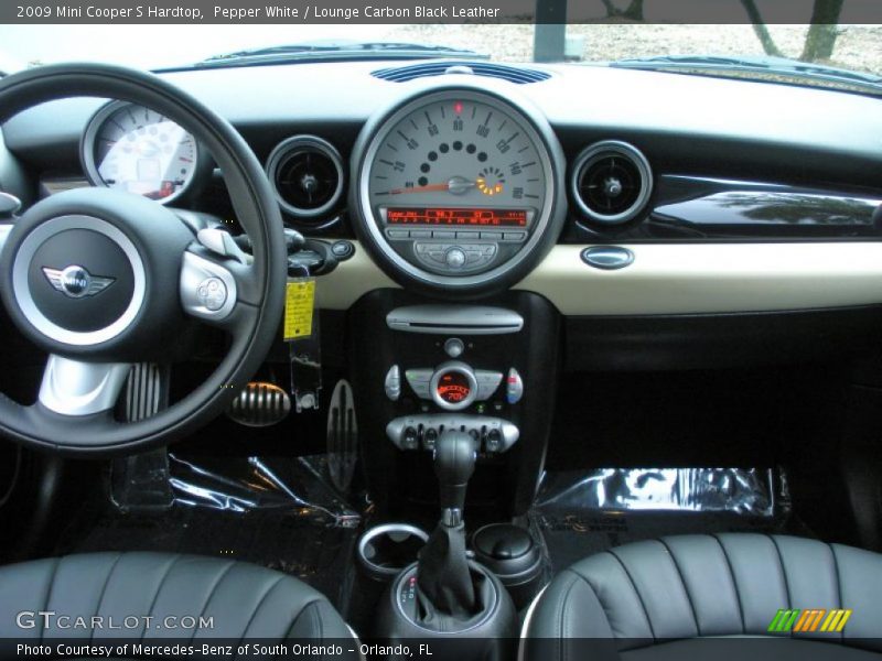 Pepper White / Lounge Carbon Black Leather 2009 Mini Cooper S Hardtop