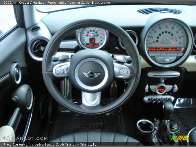 Pepper White / Lounge Carbon Black Leather 2009 Mini Cooper S Hardtop