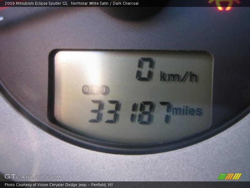 Northstar White Satin / Dark Charcoal 2009 Mitsubishi Eclipse Spyder GS