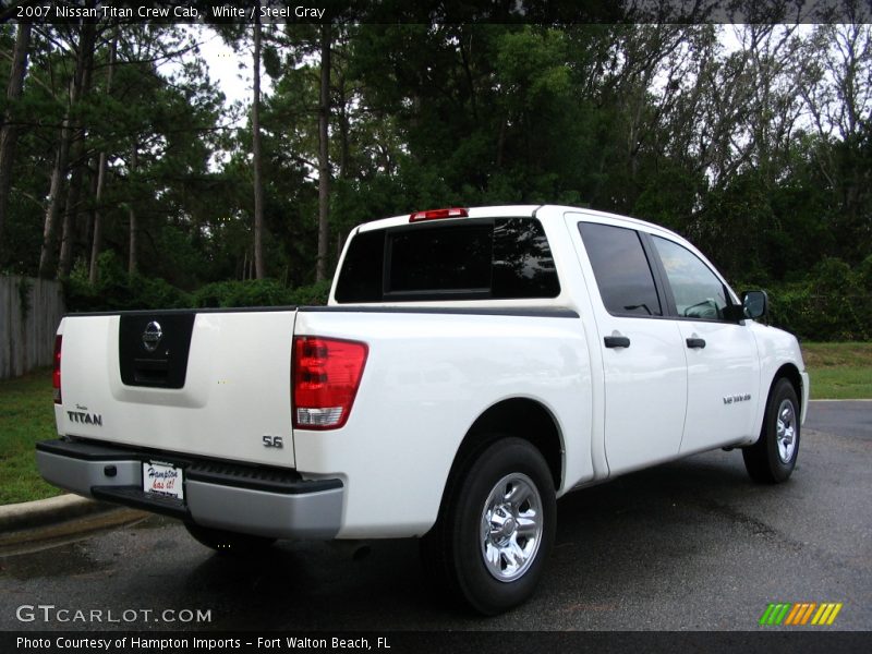 White / Steel Gray 2007 Nissan Titan Crew Cab