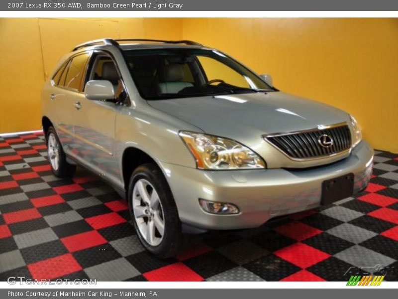 Bamboo Green Pearl / Light Gray 2007 Lexus RX 350 AWD
