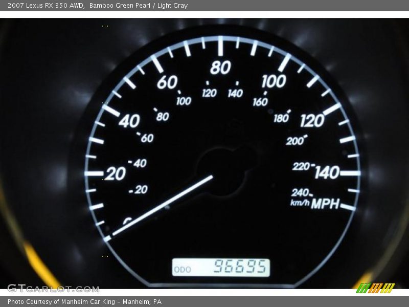 Bamboo Green Pearl / Light Gray 2007 Lexus RX 350 AWD