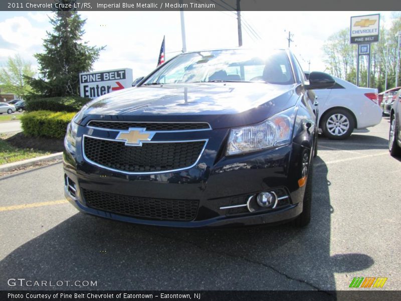 Imperial Blue Metallic / Medium Titanium 2011 Chevrolet Cruze LT/RS