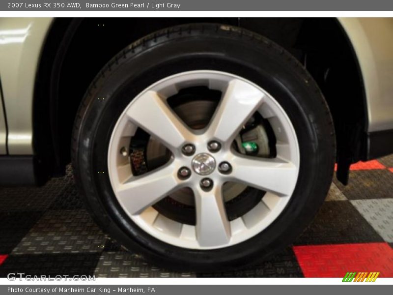 Bamboo Green Pearl / Light Gray 2007 Lexus RX 350 AWD