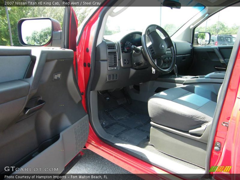 Red Alert / Steel Gray 2007 Nissan Titan XE King Cab