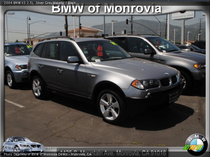 Silver Grey Metallic / Black 2004 BMW X3 2.5i
