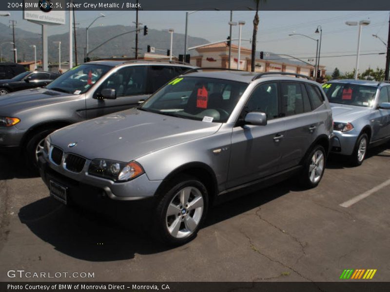 Silver Grey Metallic / Black 2004 BMW X3 2.5i