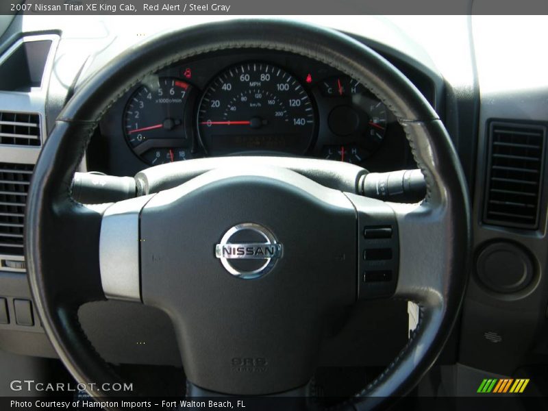Red Alert / Steel Gray 2007 Nissan Titan XE King Cab