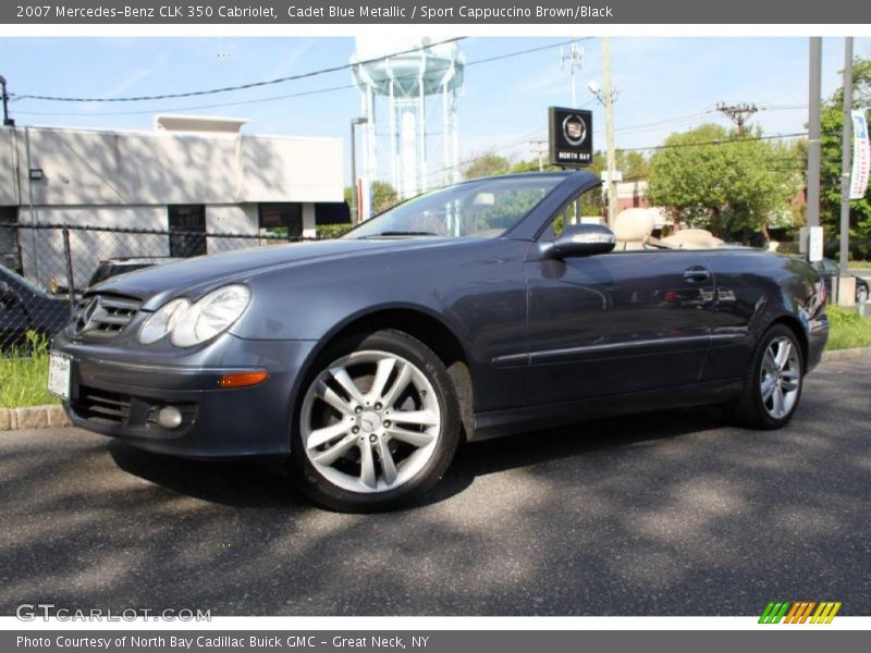 Cadet Blue Metallic / Sport Cappuccino Brown/Black 2007 Mercedes-Benz CLK 350 Cabriolet