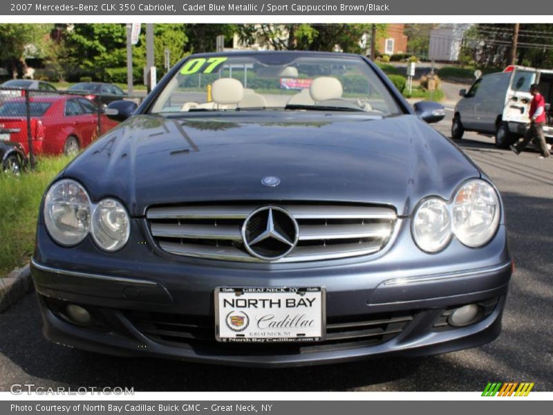 Cadet Blue Metallic / Sport Cappuccino Brown/Black 2007 Mercedes-Benz CLK 350 Cabriolet