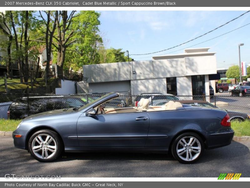 Cadet Blue Metallic / Sport Cappuccino Brown/Black 2007 Mercedes-Benz CLK 350 Cabriolet