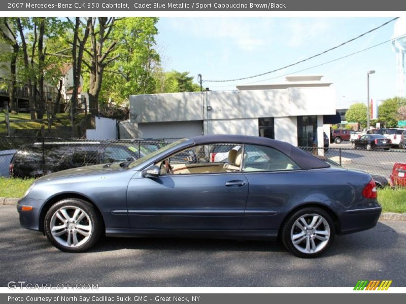 Cadet Blue Metallic / Sport Cappuccino Brown/Black 2007 Mercedes-Benz CLK 350 Cabriolet