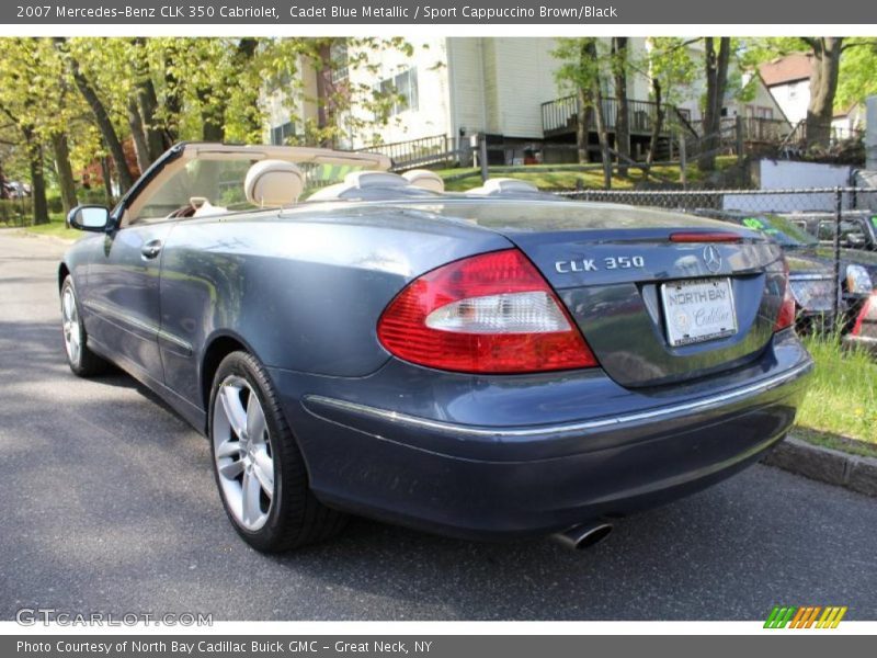 Cadet Blue Metallic / Sport Cappuccino Brown/Black 2007 Mercedes-Benz CLK 350 Cabriolet