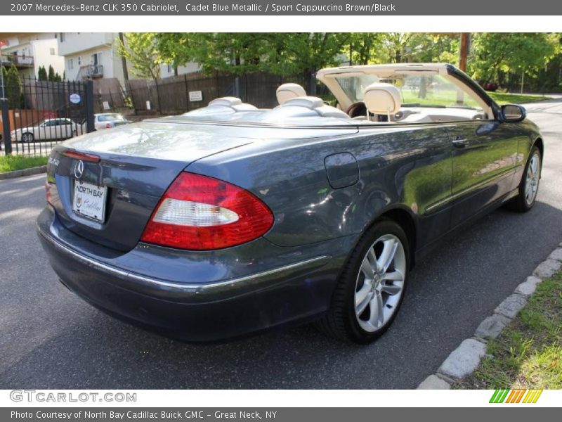 Cadet Blue Metallic / Sport Cappuccino Brown/Black 2007 Mercedes-Benz CLK 350 Cabriolet
