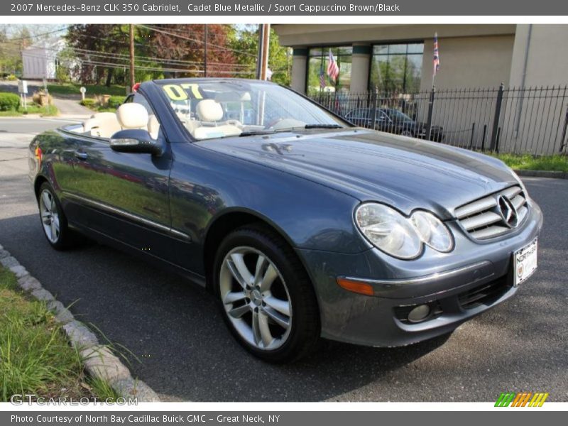 Cadet Blue Metallic / Sport Cappuccino Brown/Black 2007 Mercedes-Benz CLK 350 Cabriolet
