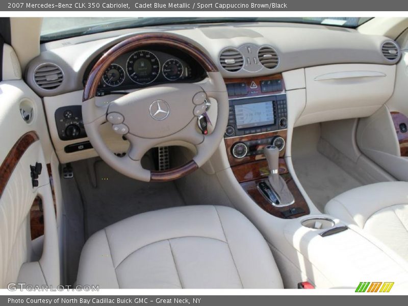 Cadet Blue Metallic / Sport Cappuccino Brown/Black 2007 Mercedes-Benz CLK 350 Cabriolet