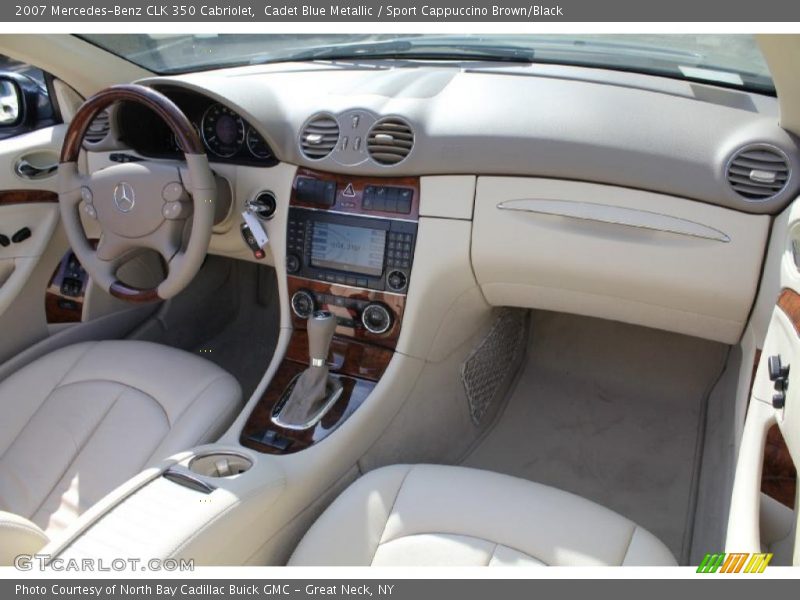 Cadet Blue Metallic / Sport Cappuccino Brown/Black 2007 Mercedes-Benz CLK 350 Cabriolet