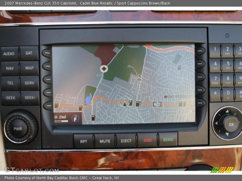 Cadet Blue Metallic / Sport Cappuccino Brown/Black 2007 Mercedes-Benz CLK 350 Cabriolet