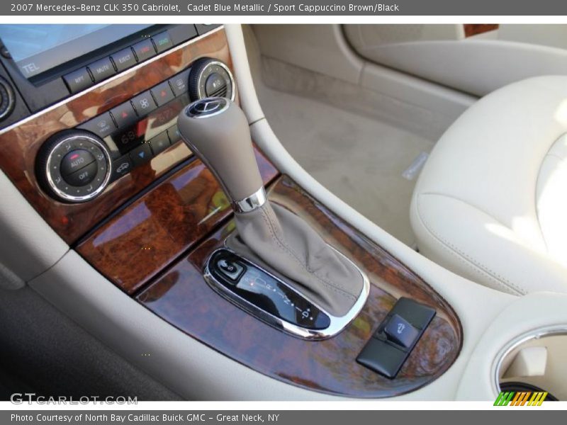 Cadet Blue Metallic / Sport Cappuccino Brown/Black 2007 Mercedes-Benz CLK 350 Cabriolet