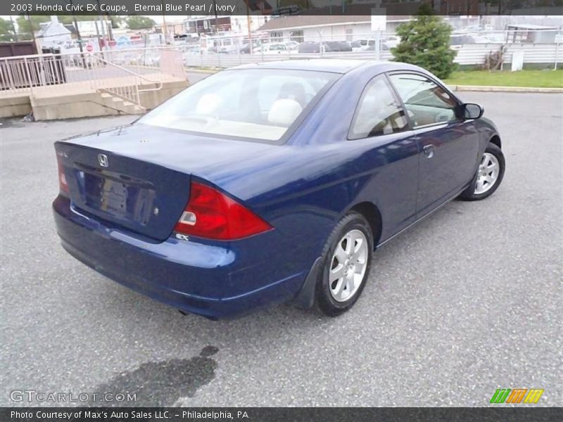 Eternal Blue Pearl / Ivory 2003 Honda Civic EX Coupe