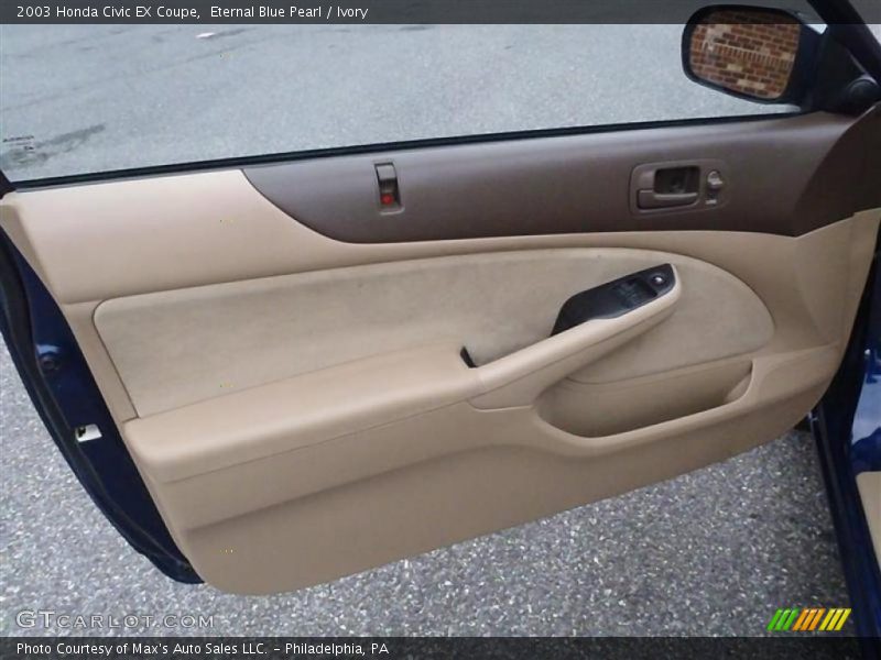 Eternal Blue Pearl / Ivory 2003 Honda Civic EX Coupe
