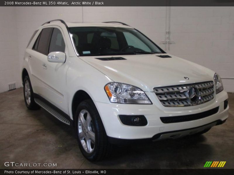 Arctic White / Black 2008 Mercedes-Benz ML 350 4Matic