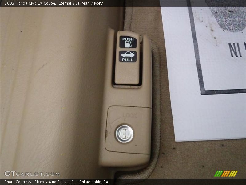 Eternal Blue Pearl / Ivory 2003 Honda Civic EX Coupe