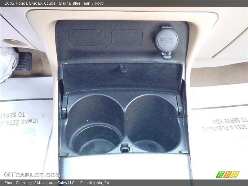 Eternal Blue Pearl / Ivory 2003 Honda Civic EX Coupe