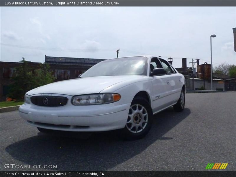 Bright White Diamond / Medium Gray 1999 Buick Century Custom