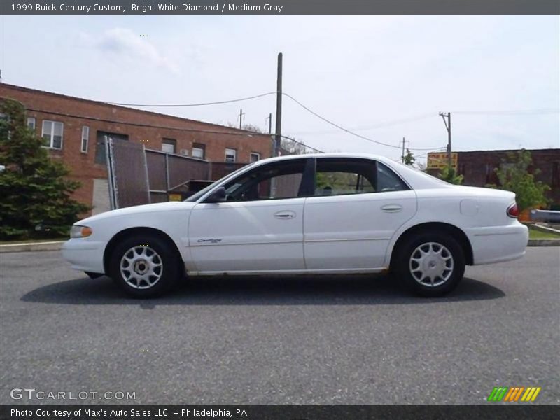 Bright White Diamond / Medium Gray 1999 Buick Century Custom