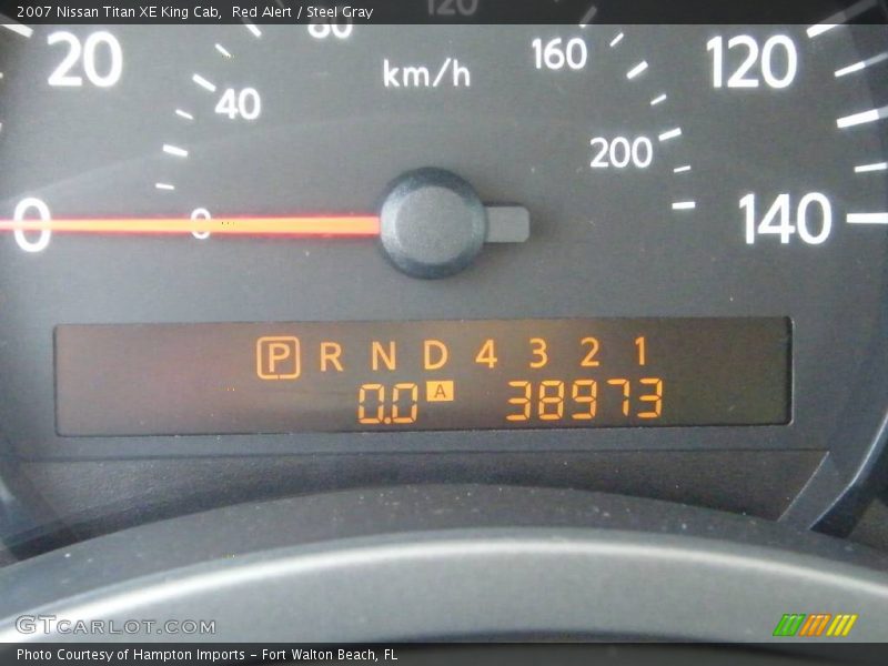 Red Alert / Steel Gray 2007 Nissan Titan XE King Cab