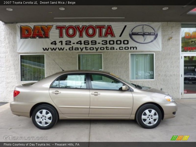 Desert Sand Mica / Beige 2007 Toyota Corolla LE