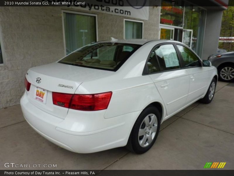 Pearl White / Camel 2010 Hyundai Sonata GLS