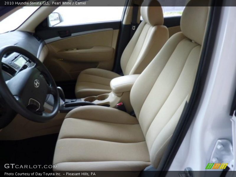 Pearl White / Camel 2010 Hyundai Sonata GLS