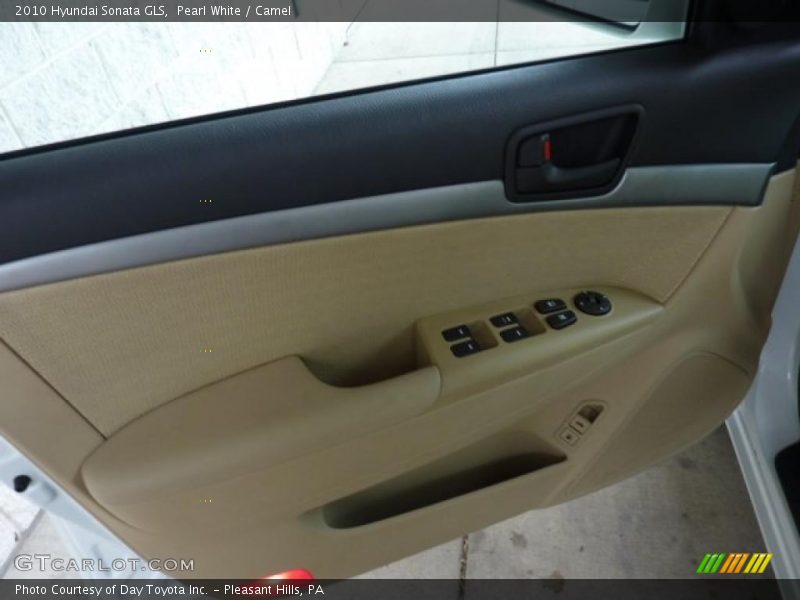 Pearl White / Camel 2010 Hyundai Sonata GLS