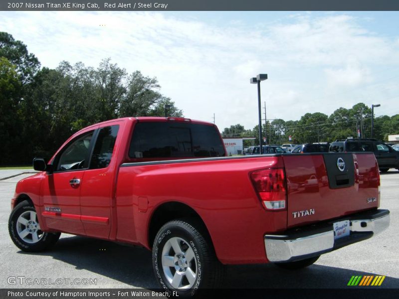 Red Alert / Steel Gray 2007 Nissan Titan XE King Cab