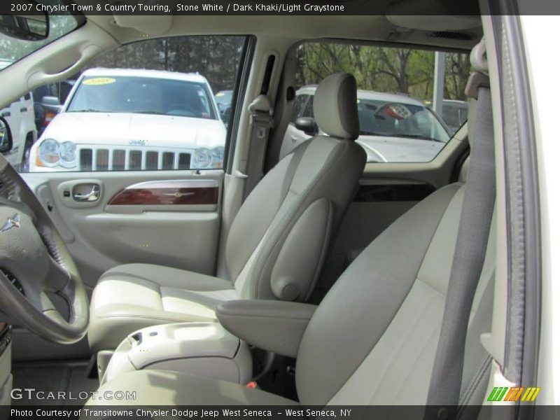 Stone White / Dark Khaki/Light Graystone 2007 Chrysler Town & Country Touring