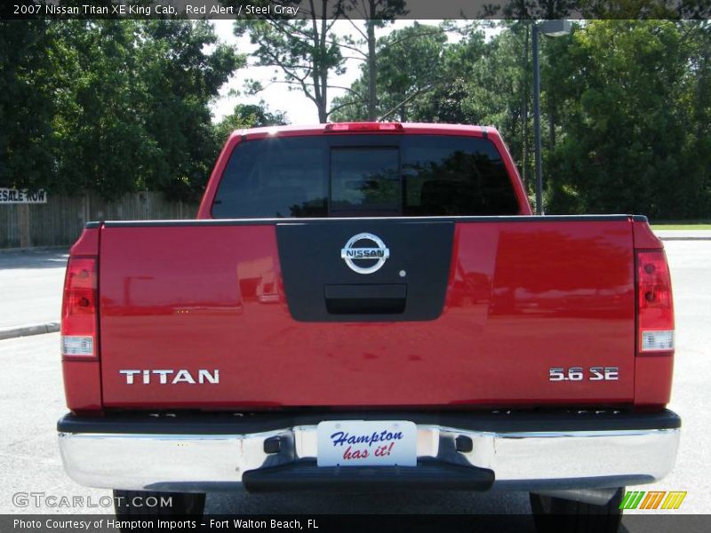 Red Alert / Steel Gray 2007 Nissan Titan XE King Cab