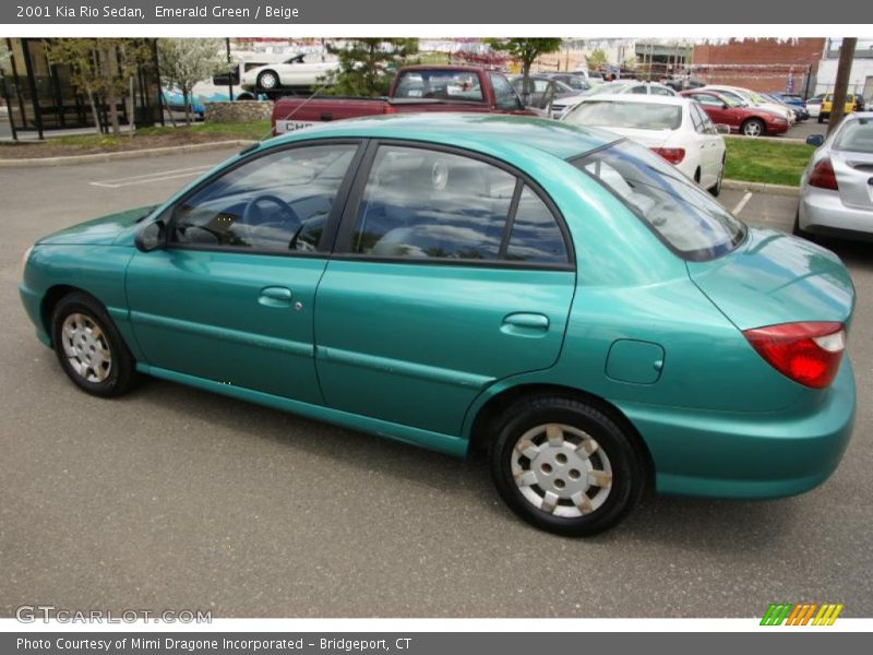 Emerald Green / Beige 2001 Kia Rio Sedan