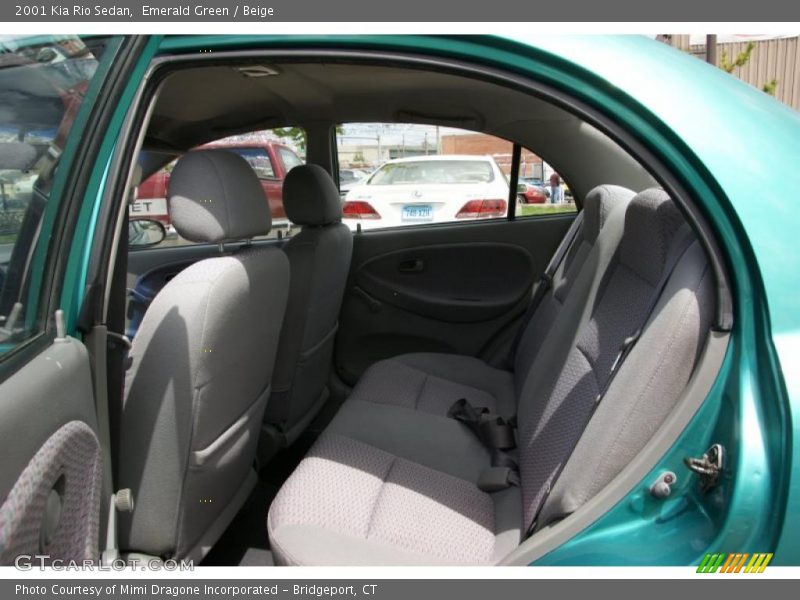 Emerald Green / Beige 2001 Kia Rio Sedan